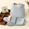 Kidsheattechintimatessuit baby oli velvet thickened autumn clothes long johns children boneless fleece-linedfall and winter pajamas