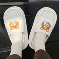 Rotate bear slippers women's eva thick solesummeroutwearcute indoor home bathroom non-slip deodorizing filter one-piece sandals