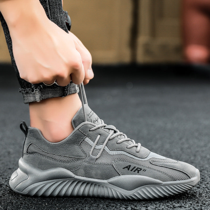 2025 new spring breathable korean style trendy mesh athletic men's shoes - versatile casual spring running dad shoes