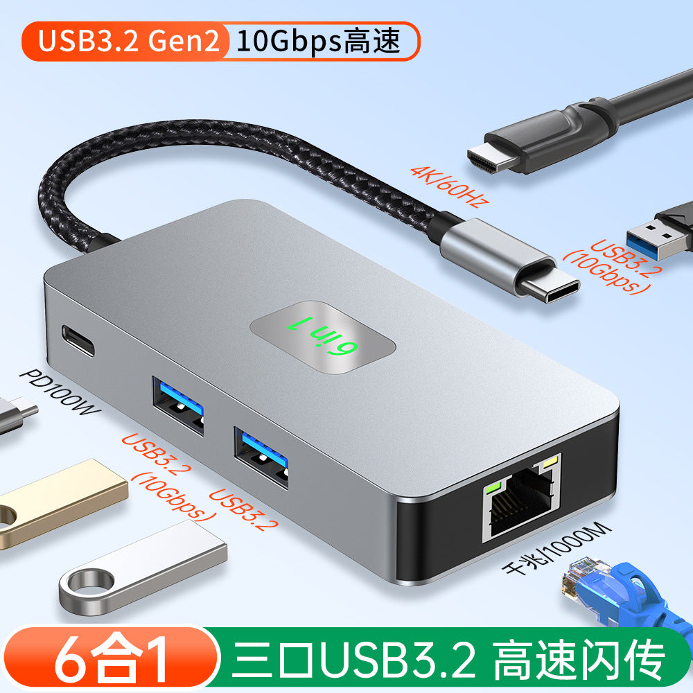 typec docking station 4k60hz usb3.2 hub 2.5g network card converter notebook docking station