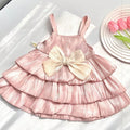 Girls' spaghetti strap cake dress - new summer  style: sweet, chic, comfortable, and skin-friendly fashion dress for baby girls