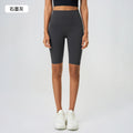Summer high-waisted butt-lifting yoga shorts - barely-there feel, shaping, tight-fit, 5-inch shorts for women's outdoor fitness and sports - d25086