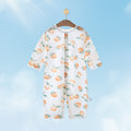 Baby summer romper infant clothes baby home air conditioning suit 0-1 year old newborn long sleeve onesie crawling suit
