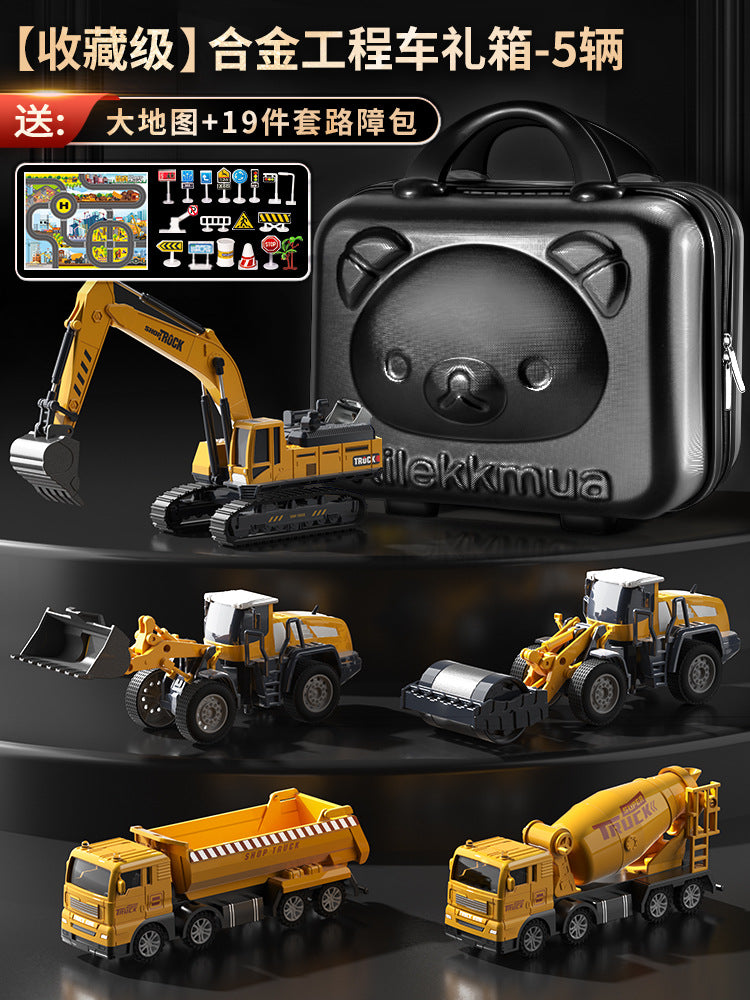 Bejies children's alloy fire truck set model ladder boy kids toy car excavator birthday gift