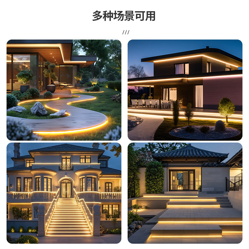 COB surface mounted light with 220v high pressure neon linear light strip silicone outdoor waterproof linear super bright led light~