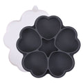 spot 5-link heart-shaped silicone meat filling mold with silicone cover hamburger patty ice tray jelly food supplement mold