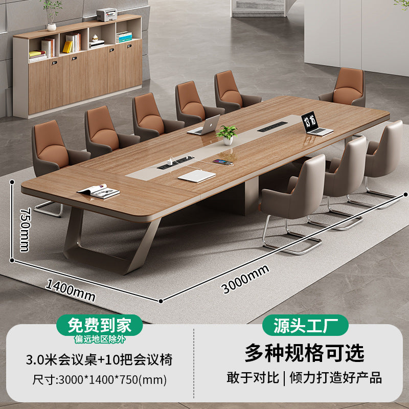 Saint li conference table training office furniture panel rectangular table office large casual modern table and chair combination