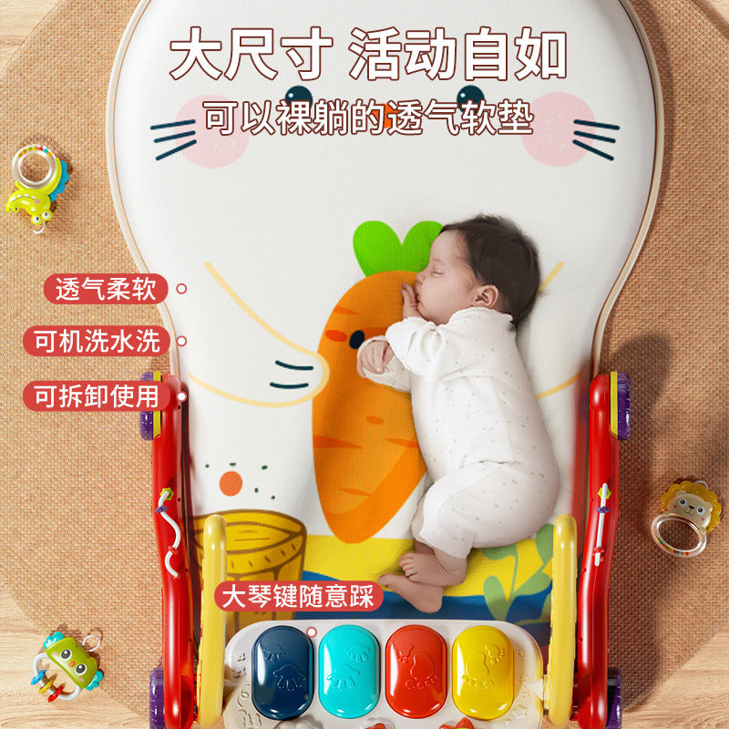 Infant foot pedal piano baby gym dual-use walker toy educational early learning multifunctional musical crawling activity center