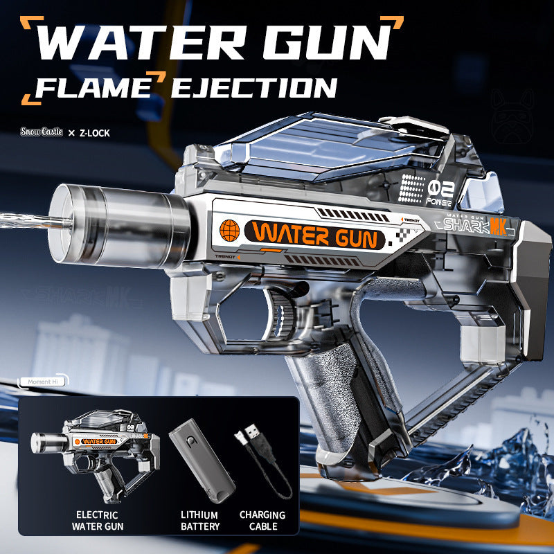 new arrival electric water gun flash linkage fully automatic burst kidssummer boys water shooting water gun