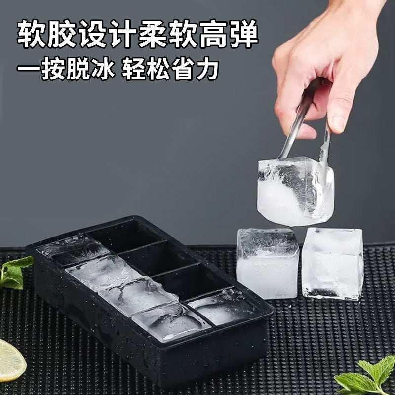 hot-selling ice cube mold, easy to demould, food-grade silicone ice tray, ice-making mold, whiskey large ice cube mold