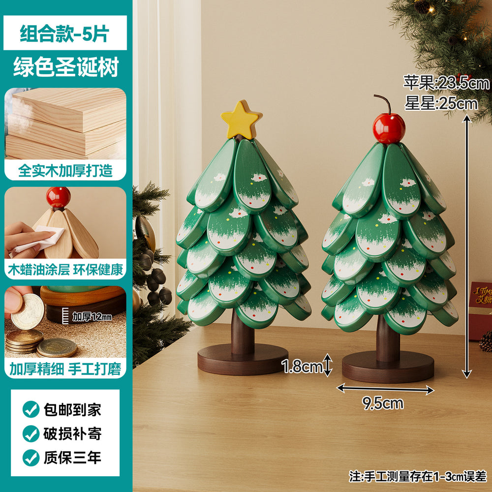 christmas tree solid wood insulation mat, a tree coaster, dining table decoration, creative oven mitts pad, high temperature resistant pot and bowl pad