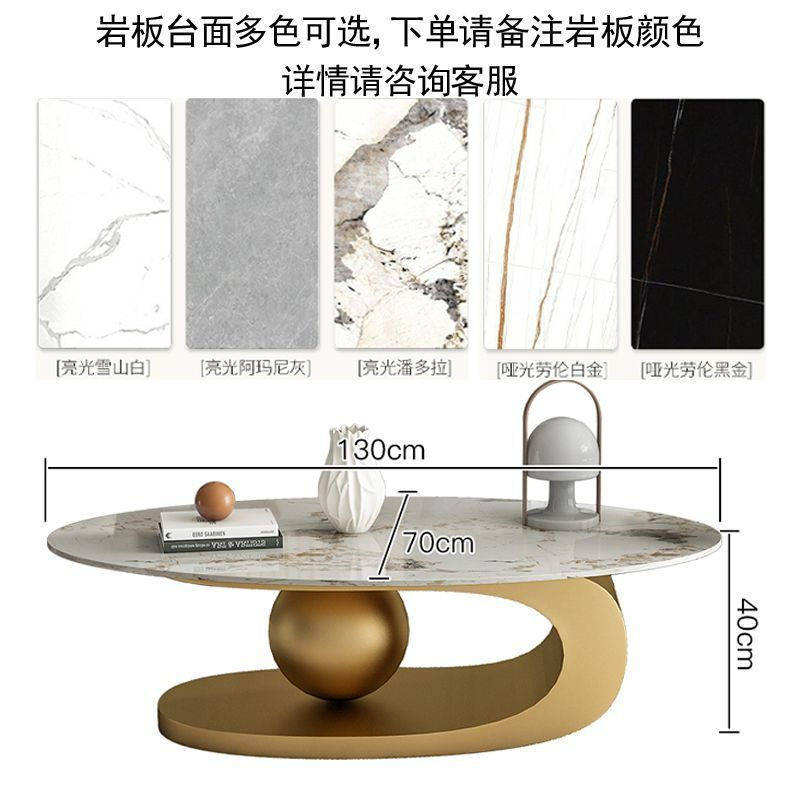 Accessible luxury italian coffee table cream style slate tea table for home living room popular table popular simple rental room coffee table