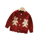 Girls' knit cardigan sweater -  autumn/winter new collection - "maillard" color series knit top