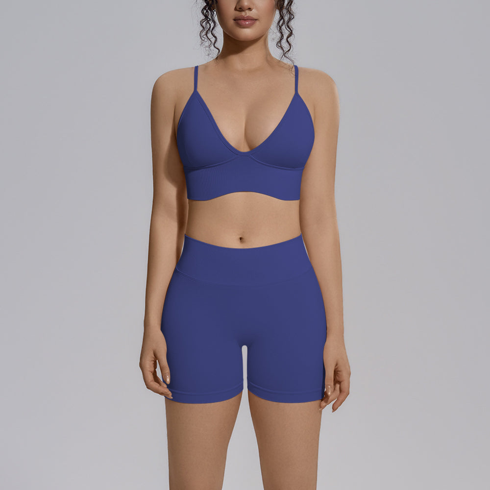Seamless cross-border yoga set: tummy control, slimming, quick-dry activewear for fitness, outdoor leisure, running, and sports - multi-piece set