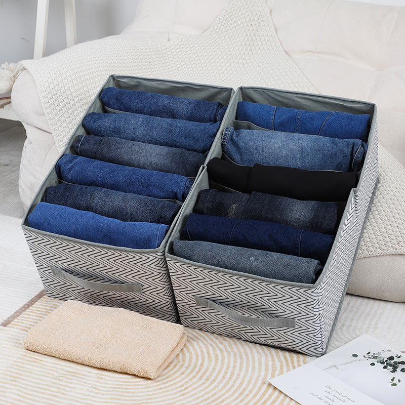 hot-selling printed clothing storage box, drawer-type grid sorting, boxed underwear and underwear storage box set