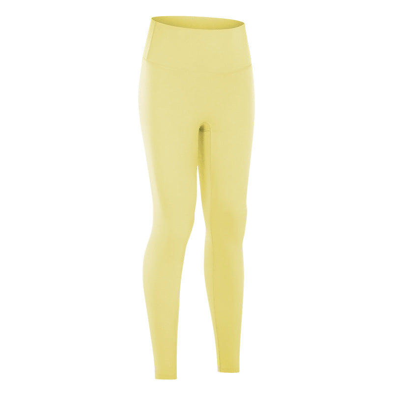 Dianqian new arrival nude fitness pants women's no embarrassing line high waist sports hip lifting stretch yoga pants d19108-2