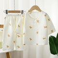 Summer kids' cloud cotton pajamas - boys' and girls' lightweight sleepwear - toddler and child air conditioning suit - baby casual set
