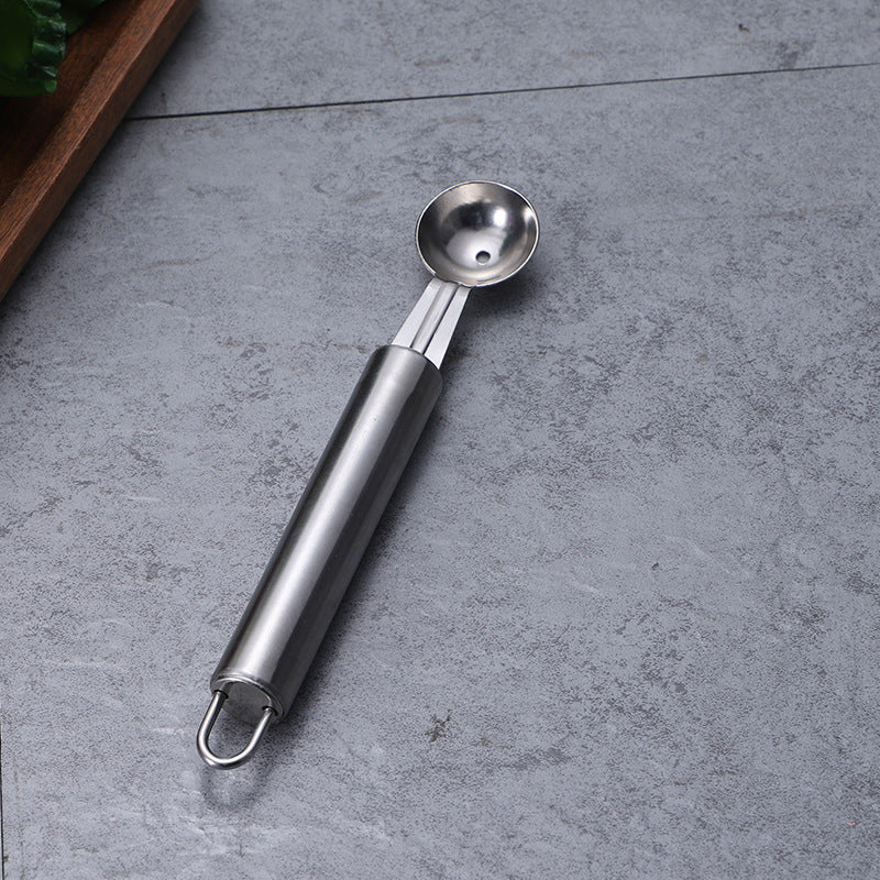 Stainless steel fruit and vegetable baller - carving knife, ball scoop, fruit platter diy tool kitchen utensil set