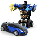 Kids' impact-activated transforming inertia car - boys' toy, impact-transforming sports car, racing car - wholesale for night market, park, and street vendor goods