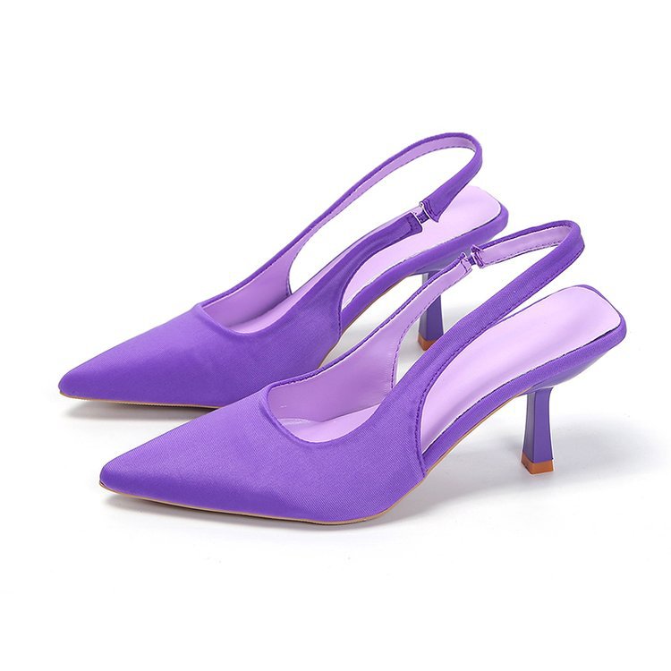 Fashionplus size high-heeled sandals with toe-cap and back strap new arrivalflats pointed toe flatsfashion stiletto high heels