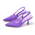 Fashionplus size high-heeled sandals with toe-cap and back strap new arrivalflats pointed toe flatsfashion stiletto high heels