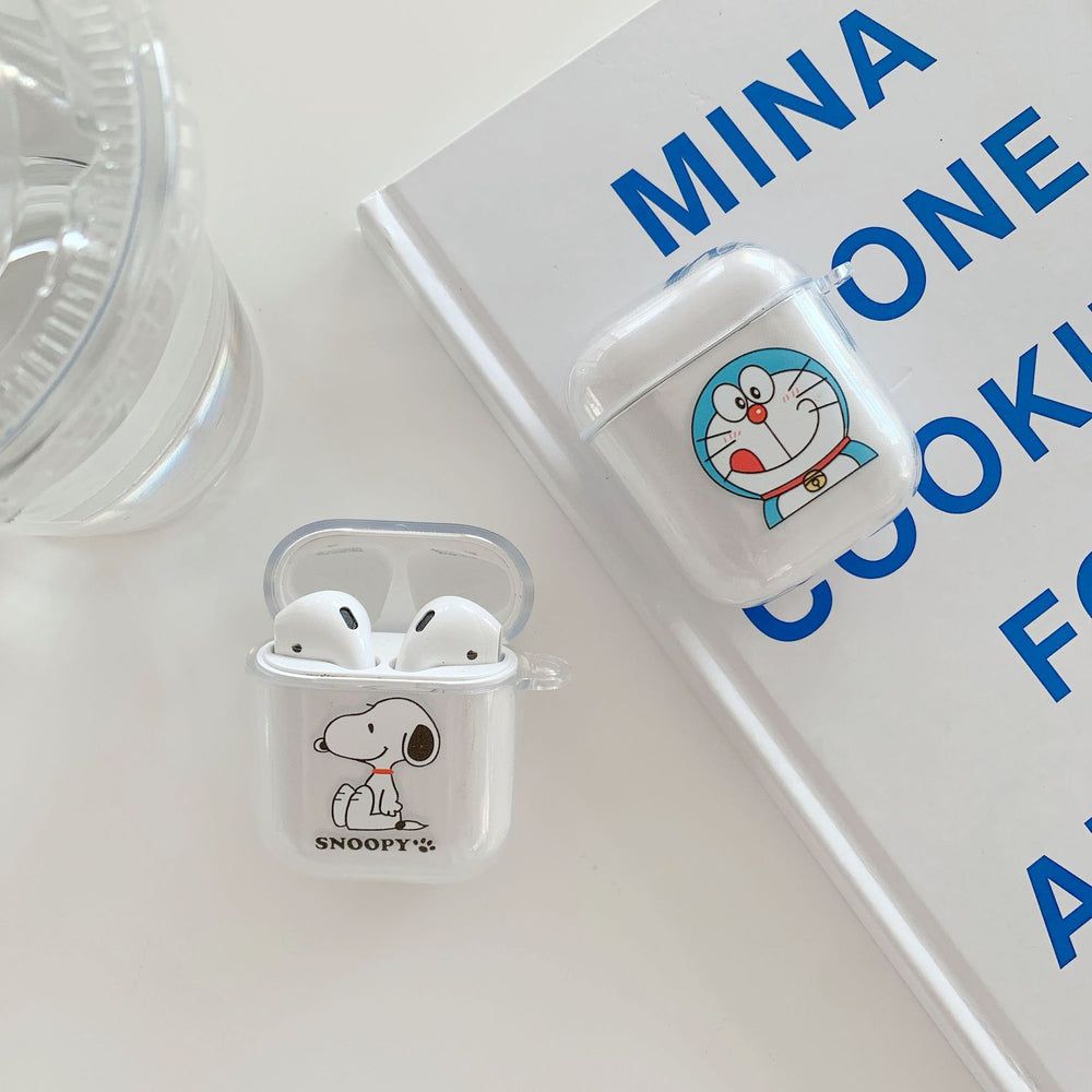 "rich girl cartoon" apple earphone case - airpods transparent anti-drop airpods p bluetooth soft case (2nd generation)