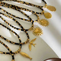 Women's necklace wholesale fashion cross-border high-end love sun smiley face pendant stylish coconut tree leopard print clavicle chain