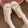 Thick sole slippers for women outwearfashionpopularsummercasual one-piece slippers non-slip soft bottom beach sandals women's shoes