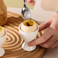 Scandinaviancasual pure white breakfast egg cup egg holder creative egg holder dining table utensils mini goblet ins