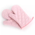 Solid color quilted oven mitts - thickened, microwave safe, baking, oven, anti-scald, heat insulation, non-slip, high temperature resistant, extra thick insulation