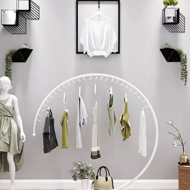 Simple clothes hanger clothing display rack bedroom for home coat rack floor-standing fashion clothes rack thickened clothes drying rack