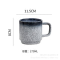Mug nordic style gridscasual ceramic water cup large with lid coffee cup spoon creative milk cup wholesale