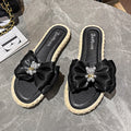 Best selling sparkling bear slippers women's summer outwear new arrival popular insfashionbowsnon-slip beach slippers