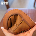 Kidsthickenedheattech snow boots autumn winternew arrivalsex girl black cotton shoes boys short boots medium and big kids shoes
