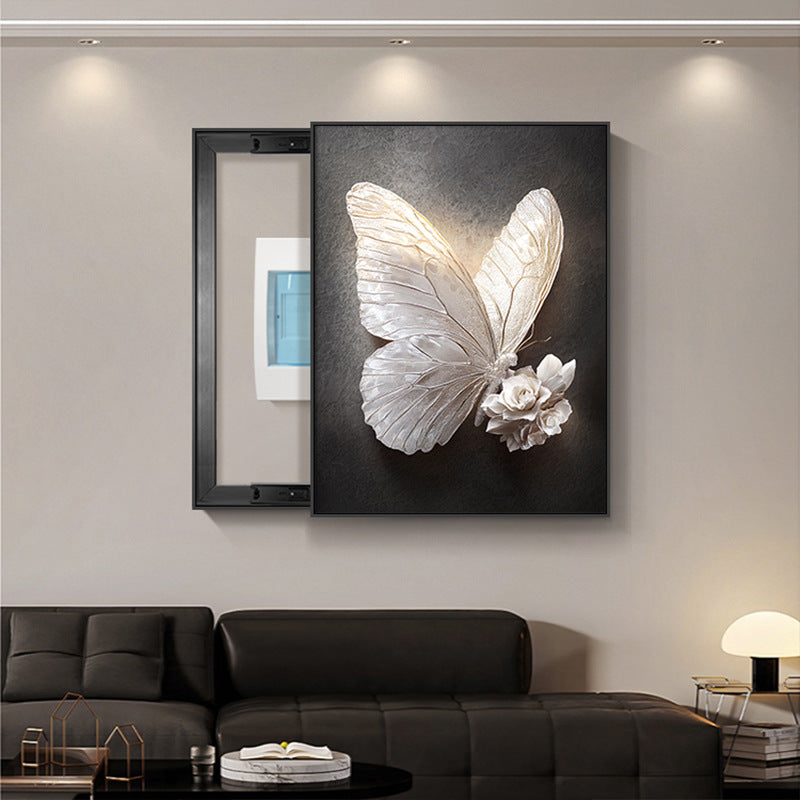 Light luxury advanced inductor meter box decorative painting 2025 new distribution box hanging painting weak current box switch box blocking mural