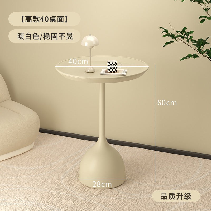 Influencer-approved iron side table - mini coffee table, bedside table, minimalist modern small round table, living room storage shelf