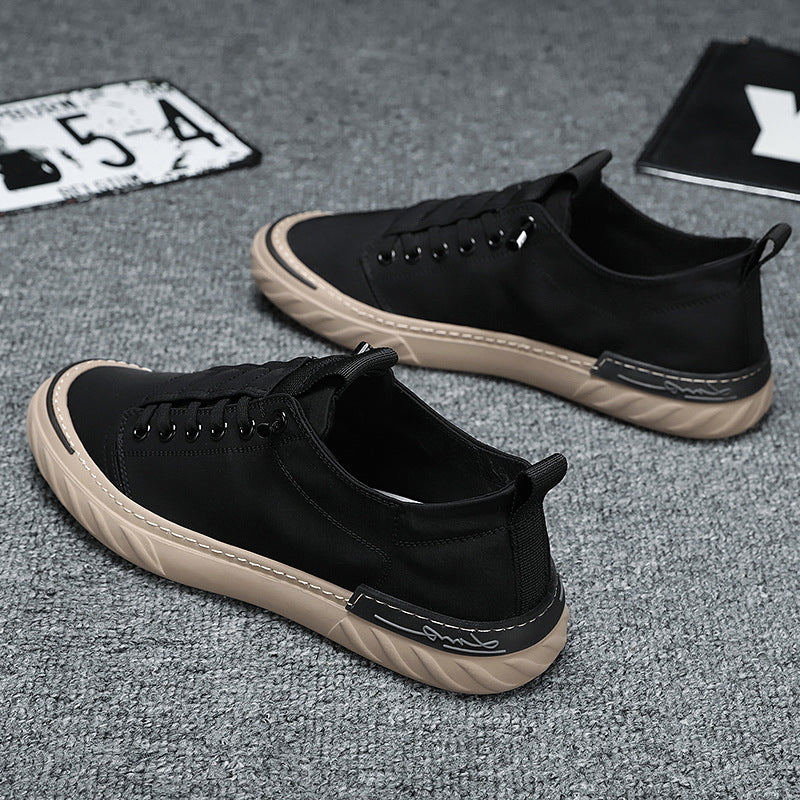 Old beijing cloth shoes for men, slip-on, anti-odor, spring ice silk, breathable thin canvas for driving, 2025 new arrival