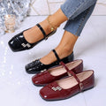 Exportplus sizespringnew arrivalmary jane shoes thick heel square toe high heels flats patent leather flats women's wholesale