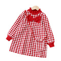 Girls' knit sweater dress with bag -  autumn/winter new arrival - houndstooth bowknot lace fashion dress