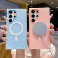 compatible samsung s26 ultra jelly magnetic 2-in-1 phone case a57 matte anti-drop protective cover s25