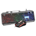 Li-mag t25 mechanical feel keyboard and mouse combo - wired metal keycap set for gaming, office, and desktop use