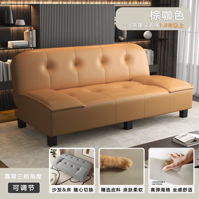 Foldable dual-purpose fabric sofa bed, detachable and washable, suitable for offices, rentals, and simple living spaces. multi-functional folding sofa bed
