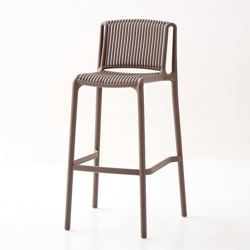 Scandinaviancasual bar chair accessible luxury plastic bar chair stackable high stool popular bar stool outdoor back chair