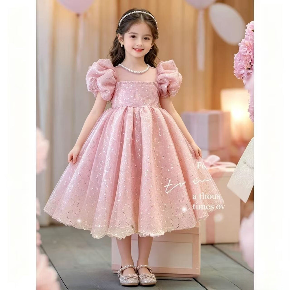 Girls'  summer new arrivals: baby girl mori-style dress, summer puff sleeve bestseller, trendy princess dress for baby girls