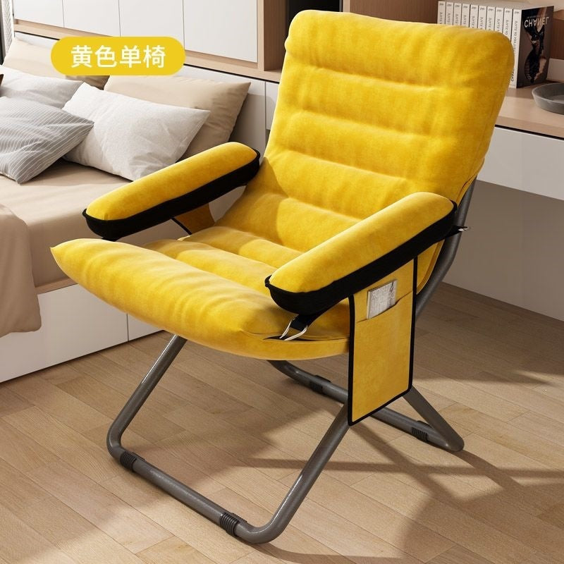 Beanbag chair single chair student dormitory computer chair plaid long sitting balcony small sofa bedroom backrest lounge chair