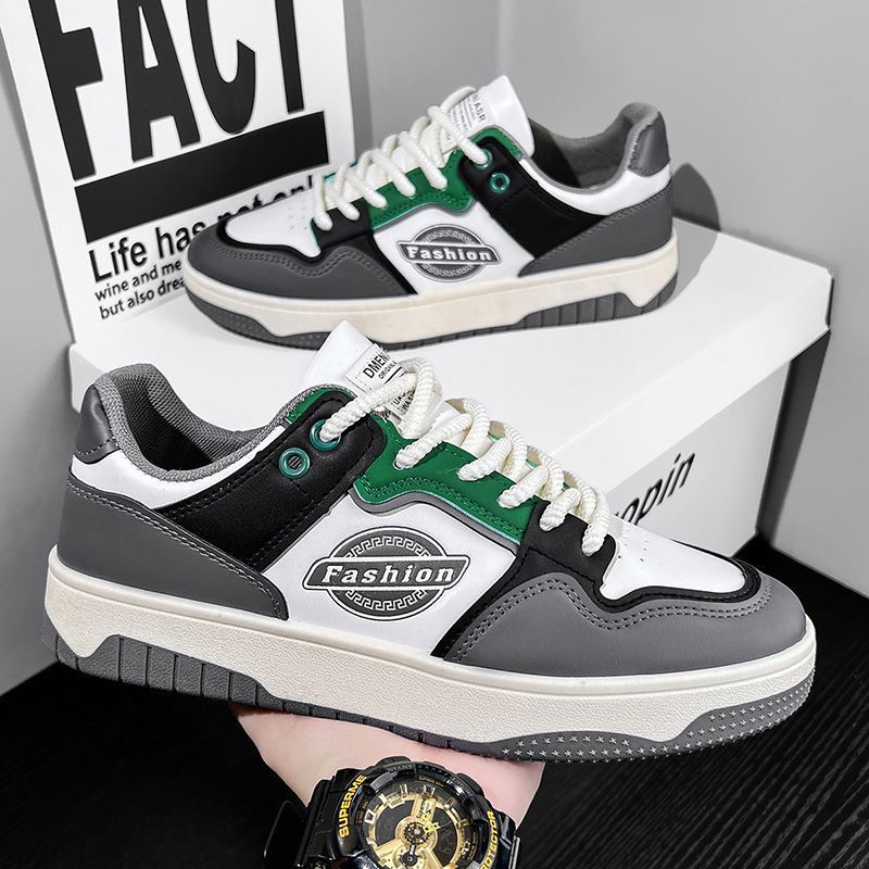 Men's shoes: 2025 spring new arrivals - trendy, versatile, high-end, lightweight, soft-soled, athletic & casual white flat sneakers