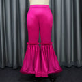 New arrivalfashionplus sizepatchwork bell-bottom pants silm butt pure color party cocktail women's pants trousers