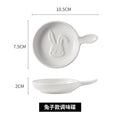 Embossed snack plate-rabbit style
