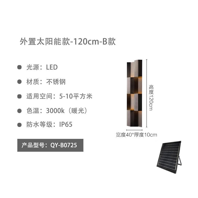 Outdoor wall light villa solar waterproof garden light outdoor entrance exterior wall art creative landscape atmosphere wall lamp