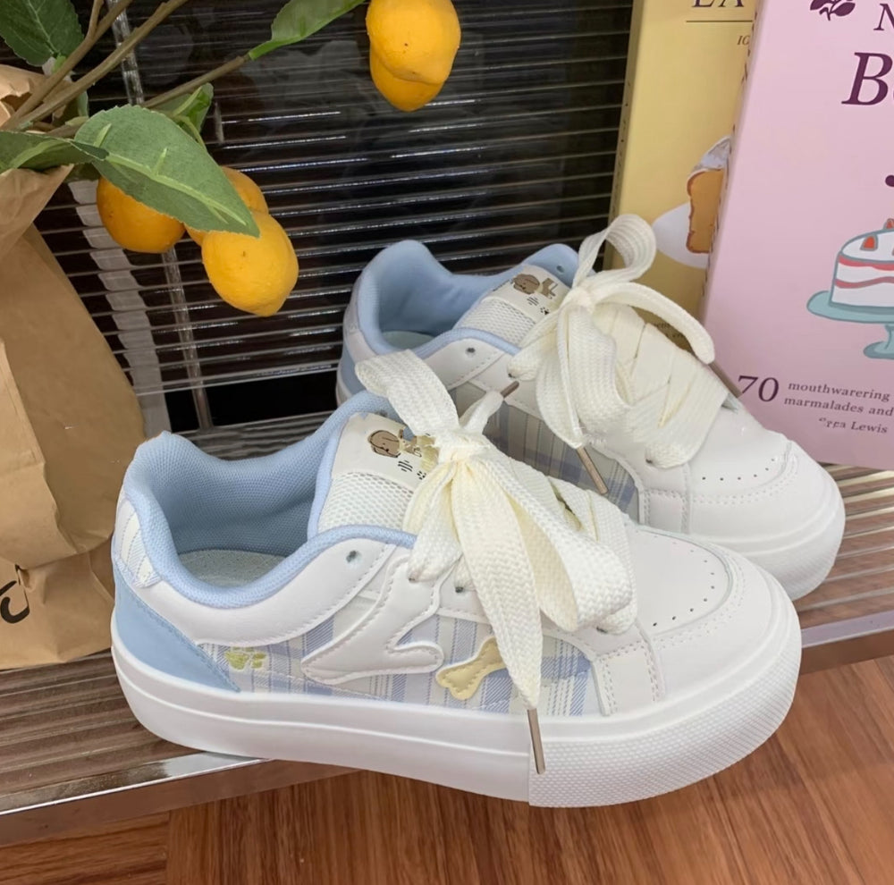 Studenteasiest for matchwhite shoes women's 2025autumnew arrivaltrendyins sneakers breathable thick solecasual bread shoes